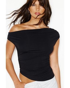 Garage Smooth Asymmetric T-Shirt - Black