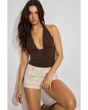 Garage Cargo Micro Shorts - Brown