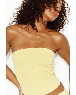 Garage Sleek Longline Tube Top - Yellow