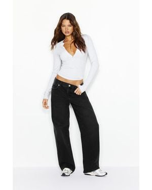 Garage Low Rise Baggy Jeans - Blue