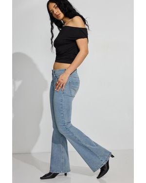 Garage Low Rise Flare Jeans - Blue