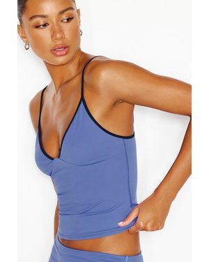 Garage Active Plunge Cami Top - Blue