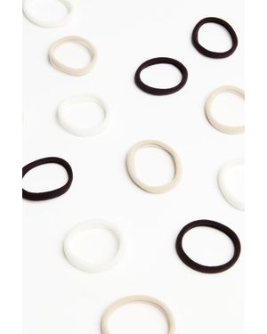 Garage Pack Of 18 Seamless Hair Elastics - White