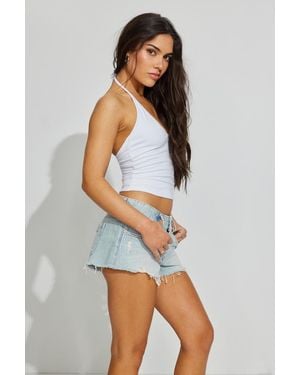 Garage Ultra Low Rise Relaxed Shorts - White