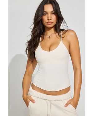 Garage Softactive T-Back Tank Top - White