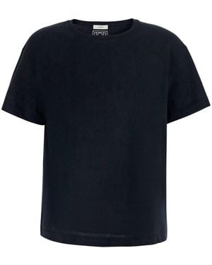 TOTEME Tshirt Classic Tee With Round Collar And Short Sleeves - Black