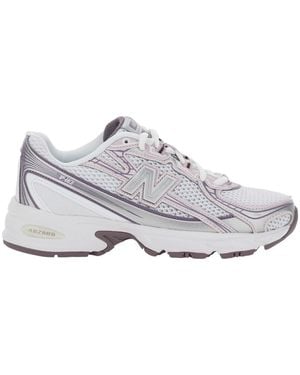 New Balance Low Top Sneakers With Logo Patch On Side And Tongue And Perforated Panels - White