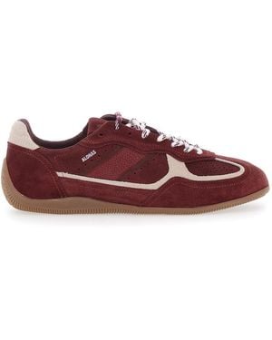 Alohas Suede Trainers With Rubber Sole And Fabric Detail For - Purple