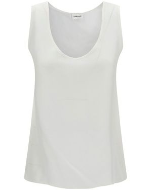 P.A.R.O.S.H. Top Con Profondo Scollo A U - Bianco
