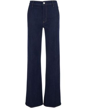 FRAME Jeans 'The Straight' Con Vita Alta E Design A Cinque Tasche - Blu