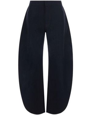 Alaïa Trousers With Denim And Wool Details For - Blue