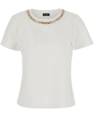 Le Plain T-Shirt Con Dettagli Ricamati E Maniche Corte - Bianco