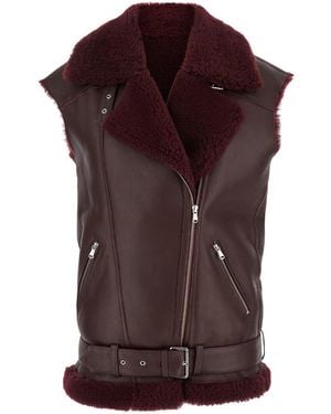 FEDERICA TOSI Vest With Wide Notched Revers - Brown