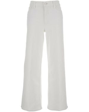 FRAME 'Le Slim Palazzo' Jeans With Belt Loops And Wide Leg - White