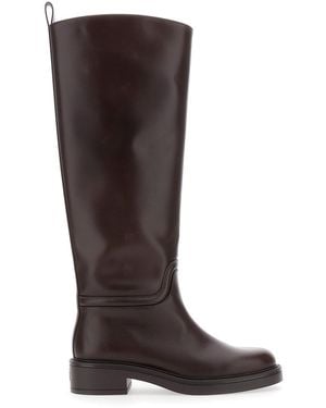 Stuart Weitzman Stivali Al Ginocchio 'Celia' Con Tallonetta - Marrone