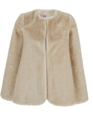 VALENTINI 1972 Round Neck Hood With Trapezoid Design - Natural