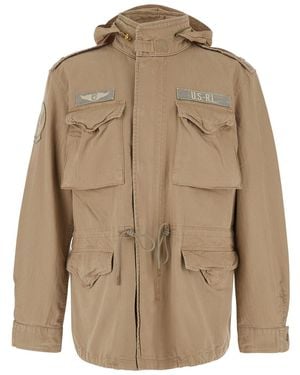 Polo Ralph Lauren Cotton Jacket With Removable Hood - Natural