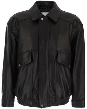 DUNST Jacket With Classic Collar And Two Front Pockets - Black
