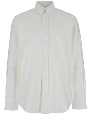 Givenchy Camicia Con Logo Ricamato Sul Fronte - Bianco