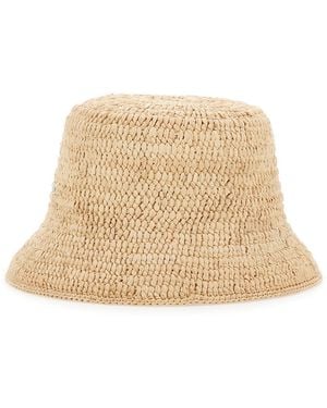 Helen Kaminski Chaturi Raffia Crochet Bucket Hat - Natural