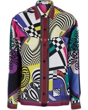 Versace Shirt With Scarf Print For - Blue