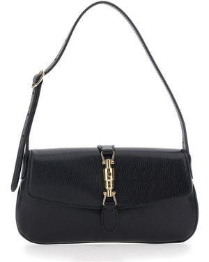 Gucci Borsa A Spalla 'Jackie' Con Tracolla Regolabile E Chiusura Con P - Nero