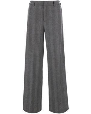 PT Torino Pants With Belt And Side Pockets - Gray