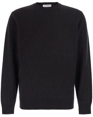 Kangra Girocollo Ml F.7Gg Con Maniche Lunghe E Lana Per Donna - Nero