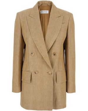 Max Mara Giacca Doppiopetto 'Gerla' Con Revers Classici - Neutro