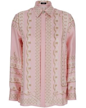 Versace Camicia Con Stampa Barocco - Rosa