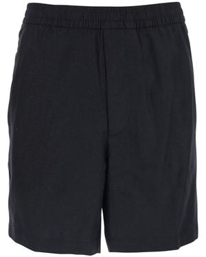 Calvin Klein Shorts Straight Linen 7In - Blue