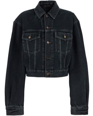Saint Laurent Giacca Denim Anni '80 - Nero