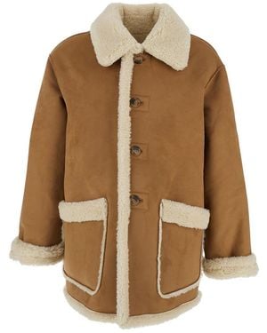 DUNST Montone Reversibile Con Colletto Classico E Due Tasche Applicate - Marrone