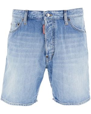 DSquared² Jeans Con Design A Cinque Tasche E Patch Logo Sul Retro - Blu