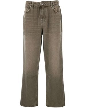 Represent 'R3' Jeans With Belt Loops And Logo Embroidery On The - Gray