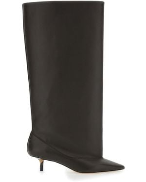 Jacquemus 'Les Bottes Tourni' Boots With Pointed Toe And Low Stiletto Heel - Black