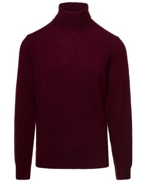 GAUDENZI Dolcevita Con Rifiniture A Coste - Rosso