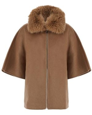 GIOVANNI PARIS Coat With Classic Design And Front Closure - Brown