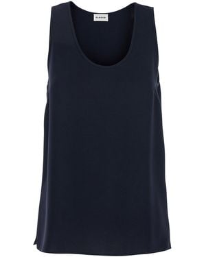 P.A.R.O.S.H. P.A.R.O..H. Sleeveless Top With Round Neck - Blue