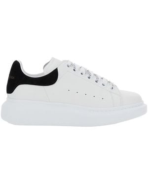 McQueen And Low Top Trainers With Logo Lettering - White