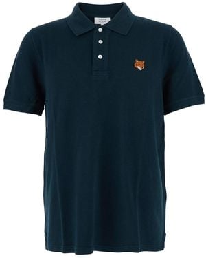 Maison Kitsuné Polo Shirt Cotton - Blue