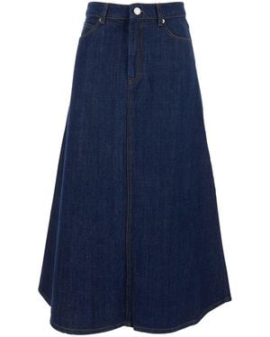 Ami Paris Long Skirt - Blue