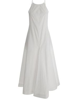 Sportmax Abito Midi Popeline - Bianco