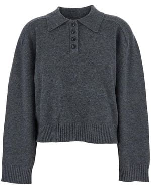 Loulou de Saison Homere Lds Boxy Sweater - Gray