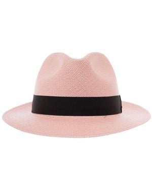 Saint Laurent Cappello Petit Waikiki Panama - Rosa