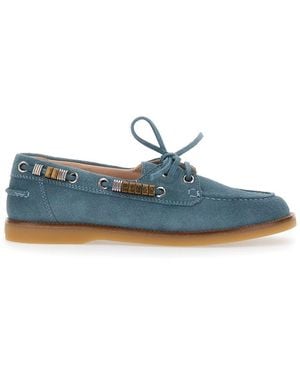 Pinko Loafers Grace Suede - Blue