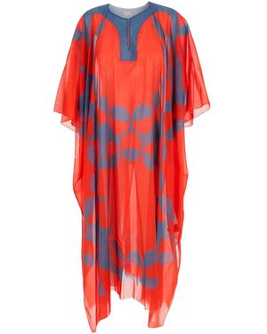Dries Van Noten Cartland Kaftan With Print Details - Red