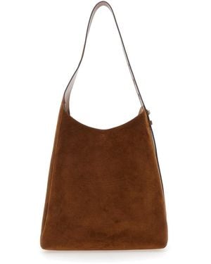 Tory Burch Shoulder Bag 'Romy' With Adjustable Suede Strap - Brown