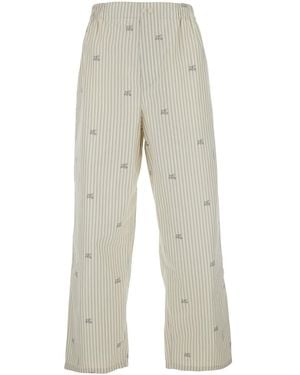 Jacquemus Trousers With Elasticated Waist And Striped Design - Grey