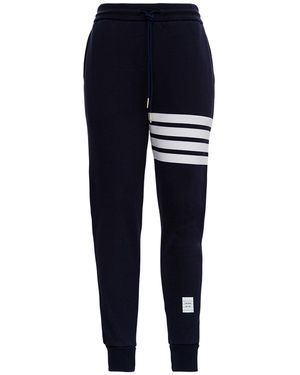 Thom Browne Cotton Jogger With 4 Bar Detail - Blue